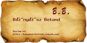 Bányász Botond névjegykártya